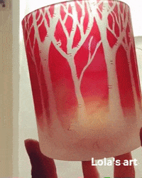 lolasart art design red wolf GIF