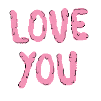 Love You Sticker by Lyona