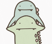 KSasara6 cute dinosaurs いたずら 遊び GIF
