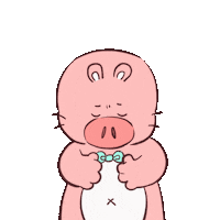 mr_ropig cute pig 心心 ropig Sticker
