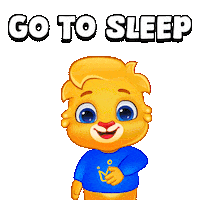 Tired Go To Sleep Sticker by Lucas and Friends by RV AppStudios