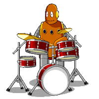 Robot Drumming Sticker by BrainPOP