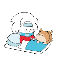 Sick Dog Sticker by Ai and Aiko