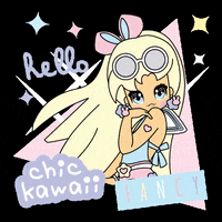 chickawaii love girl hello kawaii GIF