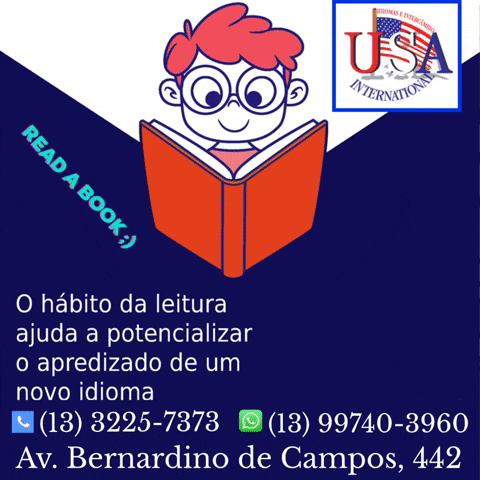 usainternationalsantos giphygifmaker giphyattribution leitura ingles e espanhol GIF