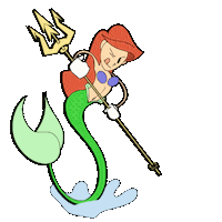 Whiledwin cartoon mermaid ariel sirena Sticker