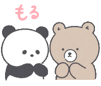 animol_official heart bear panda くま Sticker
