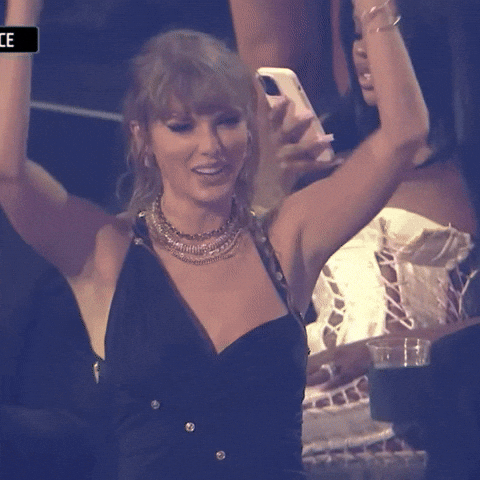 trainaaaa happy excited yay taylor swift GIF