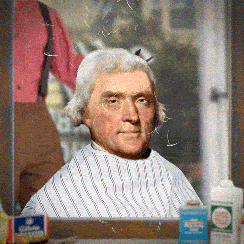 Thomas Jefferson Salon GIF by chris timmons