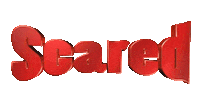 scared text Sticker