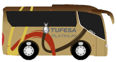 Tufesa giphyupload travel trip bus Sticker