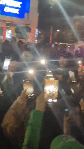 Fans Celebrate in Philly Following Eagles Win