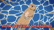 otter smashing GIF by chuber channel