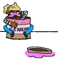 Hungry Ice Cream Sticker by Ice Montgomery