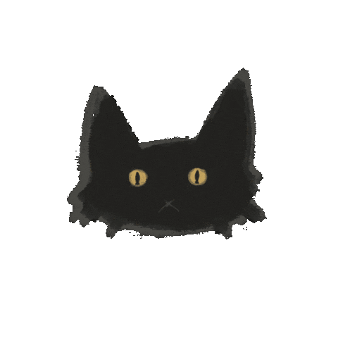 studiopapercat giphyupload cat black yellow Sticker
