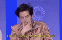 Tired Cole Sprouse GIF by The Paley Center for Media
