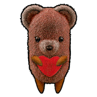 Glowing Love You Sticker