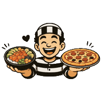 AlcatrazSk food pizza burger restaurant Sticker