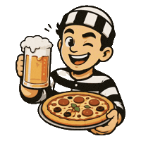 AlcatrazSk food pizza burger restaurant Sticker