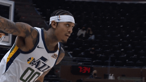 Jordan Clarkson Fly GIF by Utah Jazz