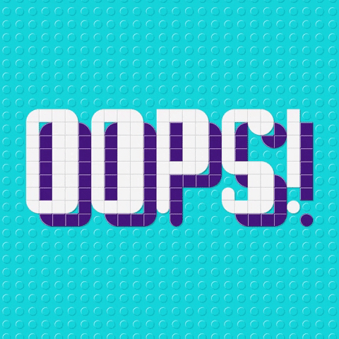 Letters Oops GIF by LEGO