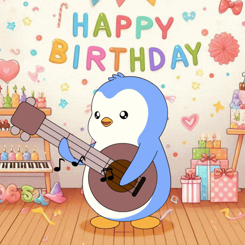 Celebrate Happy Birthday GIF by Pudgy Penguins