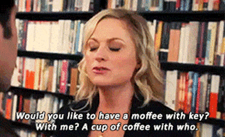 amy poehler i would get nervous if i ask rudd out for coffee too GIF