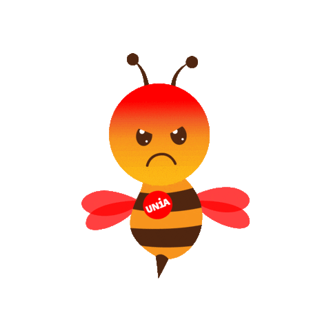 Angry Bee Sticker by Unia