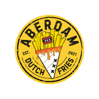 aberdam aberdam dutch fries aberdam dutch fries backyard beach collective Sticker