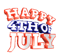 4Th Of July Sticker by GIPHY Text