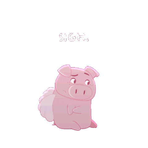Sad Fed Up Sticker by PositivelyPigasus