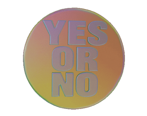 Yes Or No 3D Sticker