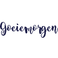 GewichtsconsulentKim goedemorgen blauw ochtend goeiemorgen Sticker