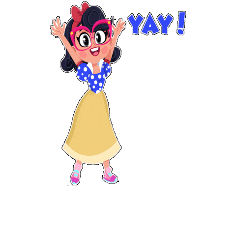 Happy Snow White Sticker by Cool School