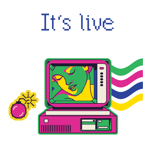 Black_Owl_Design live computer designer website Sticker