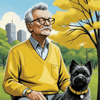 Sitting Old Man GIF by Terry Toto