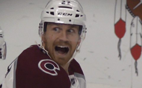 Excited Ice Hockey GIF by Colorado Avalanche