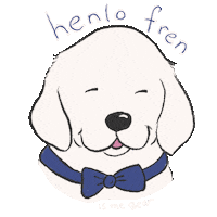 Puppy Bearhugs Sticker by Little Blue Fairy