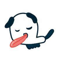 Dog Licking Sticker