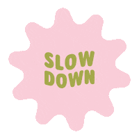 Slow Down Pink Sticker