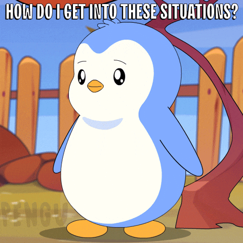 Confused How Did I Get Here GIF by Pudgy Penguins