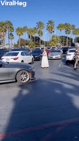 Woman Tries to Lay Claim to Parking Spot 