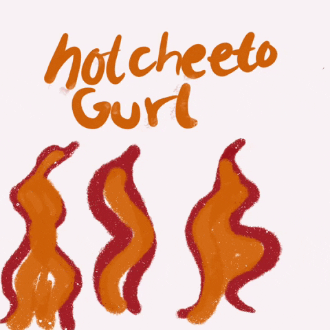 ArtsyFartsyMom red and orange hot cheeto gurl GIF
