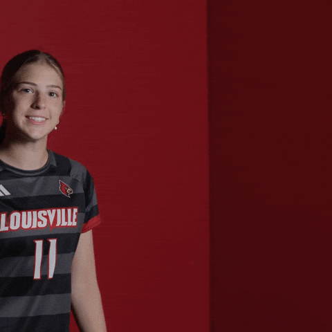 Womens Soccer Go Cards GIF by Louisville Cardinals