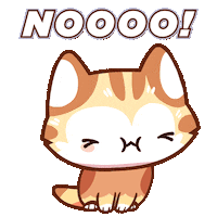 No Way Cat Sticker by Mino Games