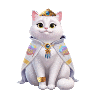 White Cat Smile Sticker by G5 games