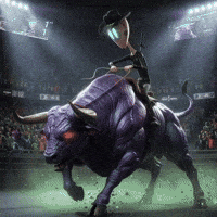 Bull Rodeo GIF by Lonely Aliens