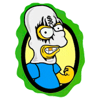 Ufo Bart Sticker by U M M O