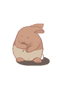 wednesdaymornings kawaii hungry bunny anti diet Sticker