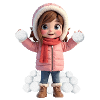 Boys Girls Winter Sticker